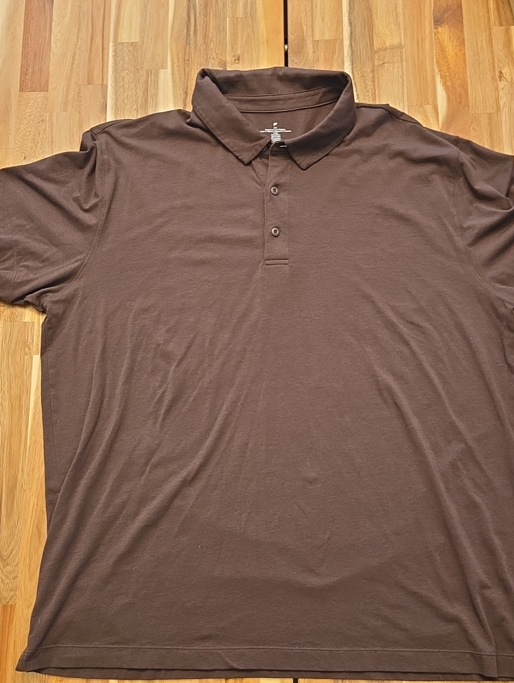 Fabletics Men’s XXL Brown Polo Shirt Soft Stretch Cotton Modal